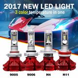 12V H4 H7 H11 X3 Car Fanless LED Headlight