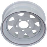 13X4.5 (5-108) White Trailer Wheel Rim