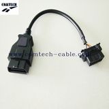 OBD-II 16p Male to OBD 16p Mother Lock Rubber Core