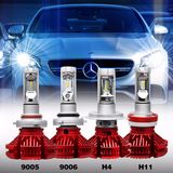 New Fanless X3 Auto LED Headlight 6000lm 50W 9012 H4 H7 LED Car Headlight