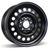 16X7 5-114.3 (5-4.5) Black Snow Steel Wheel