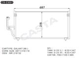 Aluminum auto condenser for Mitsubishi Galant (96-)