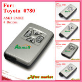 Smart Key for Toyota with 4 Buttons Ask312MHz 0780 ID71 Wd03 Alphapreviasienna 2005 2008 Silver