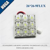 26*26mm 9flux LED Vanity Light for Auto