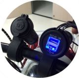 Waterproof Motorcycle Handbar USB Scoket Power Phone Charger with 60 Cm Line Length Send 2PCS Fuse as Gift
