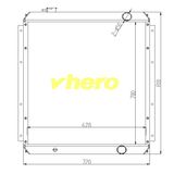 High Quality Heat Exchanger Auto Radiator for Technical Vehicle Hitachi200-2