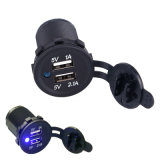 2 USB Prot Waterproof Car Adapter Cigarette Lighter Power Charger Socket
