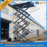 7.6m 3tons Hydraulic Scissor Electric Car Lift for Sale