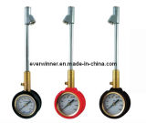 Heavy Duty Dial Tire Pressure Gauge with Exended Length Dual Foot Chuck