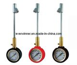 Heavy Duty Dial Tire Pressure Gauge with Exended Length Dual Foot Chuck