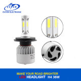 Wholesale Price S2 Car Headlight 36W 4000lm H4 LED Headlight 6500k with Bridgelux COB Chips