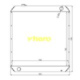 Aluminum Heat Exchanger Auto Radiator for Technical Vehicle Cat330c