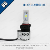 Lmusonu 8g H16EU CREE LED Headlight High Bright Fan Design Xhp50 6000lm 35W