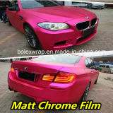 Matte Chrome Ice Film, Rose Red Matte Chrome Vinyl Film for Vehicle Wrapping
