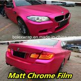 Matte Chrome Ice Film, Rose Red Matte Chrome Vinyl Film for Vehicle Wrapping