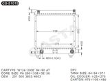 Engine parts aluminum radiator for Benz W124/200e'84-90At