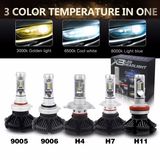 High Lumen 9000lm Auto Light Fanless Headlamp X3 H4 9004 9007 H13 H7 Car Replacement LED Headlight Bulbs