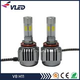 Manufacturer Fanless V8 H4 LED Auto Headlight 36W 4000lm H11 LED Car Headlight Kit