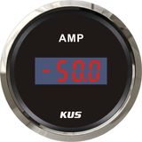 Top Quality! ! ! 52mm Digital Ammeter Gauge +/--50A with Ampere/Current Sensor Black Face for Car Truck Marine Yacht