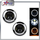 LED Headlight for Jeep Wrangler Hummer Motorcycle 7 Inch Angle Eye Halo DRL