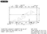 Auto parts aluminum radiator for Subaru Legacy/Liberty'99-03 at