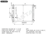 for Daewoo Kalos '02-1.2I Aluminum Plastic Auto Water Radiator