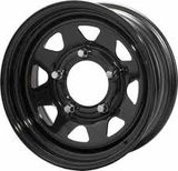 15X8 Triangular Black Trailer Wheel 5-165.1