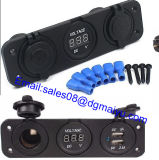 Dual USB Car Charger Motorcycle Waterproof Cigarette Lighter Socket Plug Power Adapter Voltmeter Digital Display for Phone iPod