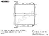 Attractive price aluminum radiator for Hilux Kb-Ln165'97-99 Mt