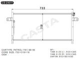 Suitable aluminum condenser for Nissan Patrol (Y61) 88-95