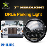 Waterproof  Wrangler DRL 75W Round 7 Inch LED Headlight for Jeep