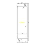 Heat Exchanger All Aluminum Auto Radiator for Technical Vehicle Komatsu200-8