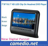 7/9/10.1inch HD LED Clip on Active Car Headrest Monitor with DVD Player Function
