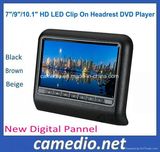 7/9/10.1inch HD LED Clip on Active Car Headrest Monitor with DVD Player Function