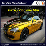 Gold Glossy Chrome Vinyl Film for Car Wrapping Car Wrap Vinyl