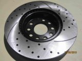 Vented Slotted Brake Discs (Amico 34303) Fit VW, Audi