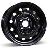 14X5.5 (4-100) Shiny Black Steel Snow Wheel