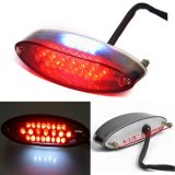 Motorcycle Tail Brake Stop License Plate Light LED Integrated Taillight Brake Light Red & White