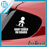 Custom Baby Rider on Board White Mini Car Sticker