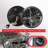 7'' LED Car Headlight for Jeep Wrangler Hummer