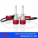 Auto Lighting Car LED Headlight V5 30W 4200lm H1 H3 H7 H11 Hb3 Hb4 LED Car Headlight, Motorcycle LED Headlight