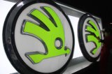 Electroplate Wall Mounted LED Lighten Luxury Car Logo Signage