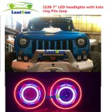 35W 55W HID LED 7 Inch Jeep Headlight with Halo Ring