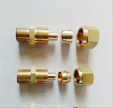 Nylon Pipe Clamp Joint Brass Double Card Sleeve Joint (ATC-410)