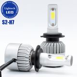 All in One Lightech Factory High Power COB LED Headlights Kit 60W 8000lumen S2 H7 LED Headlight for 12V 24V Cars Motorcycles