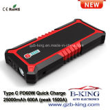 25000mAh Quick Charge Type C (Pd60W max) Portable Car Jumpstarter