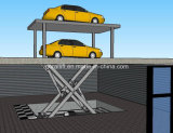 Storage Underground Hydraulic Scissor Car Parking Lift with Roof