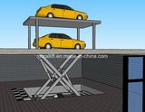 Storage Underground Hydraulic Scissor Car Parking Lift with Roof