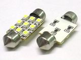 3528 9SMD 36mm 6 PCS White Color Car LED Festoon