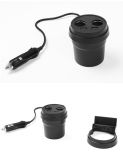 Cup Shaped Holder Dual USB Socket Cigarette Car Charger